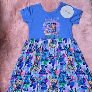 Millie Rose Bamboo Graphic Twirl Dress w/ Pockets & Shorts